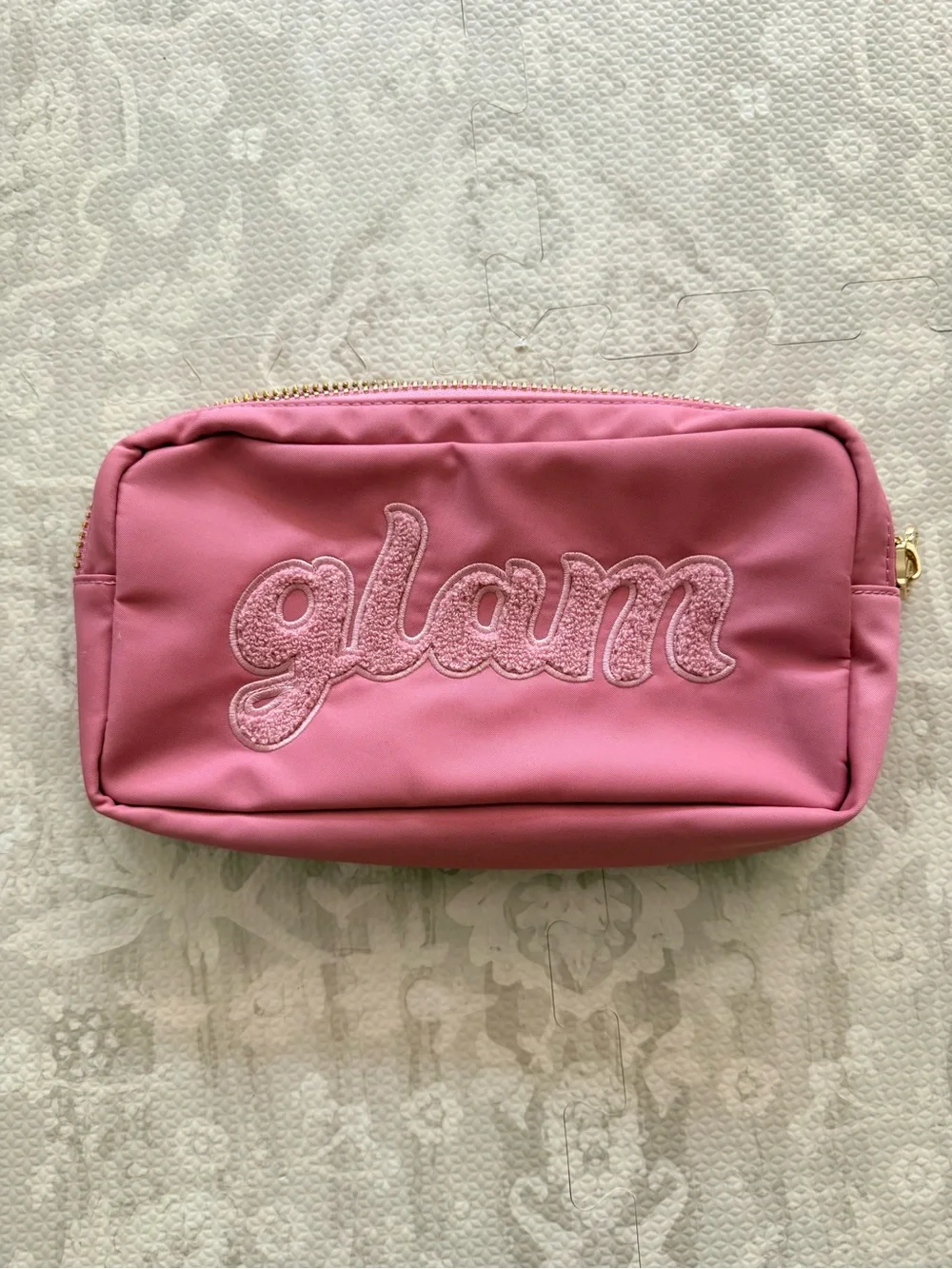 Stoney Clover Lane Pink Nylon Pouch “Glam” Patch VGUC